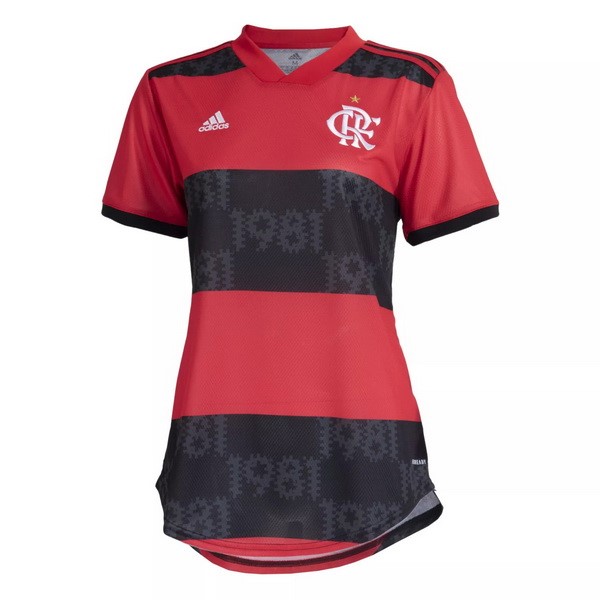 Camiseta Flamengo Replica Primera Ropa Mujer 2021/22 Rojo Negro